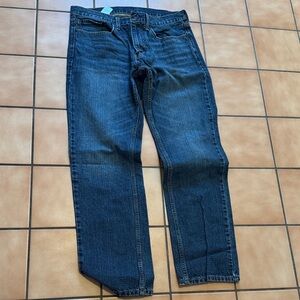 Levi's Dark Distressed Blue Straight Jeans